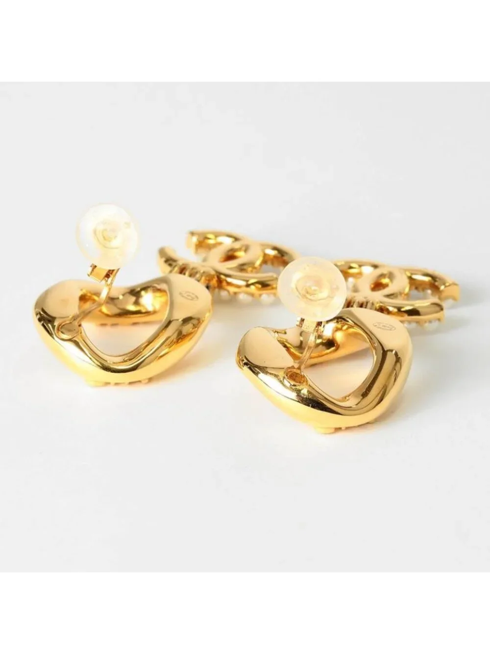 Chanel Faux Pearl Earrings